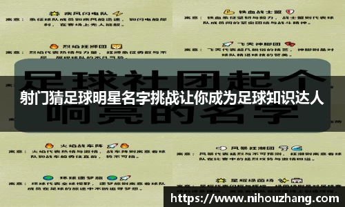 射门猜足球明星名字挑战让你成为足球知识达人